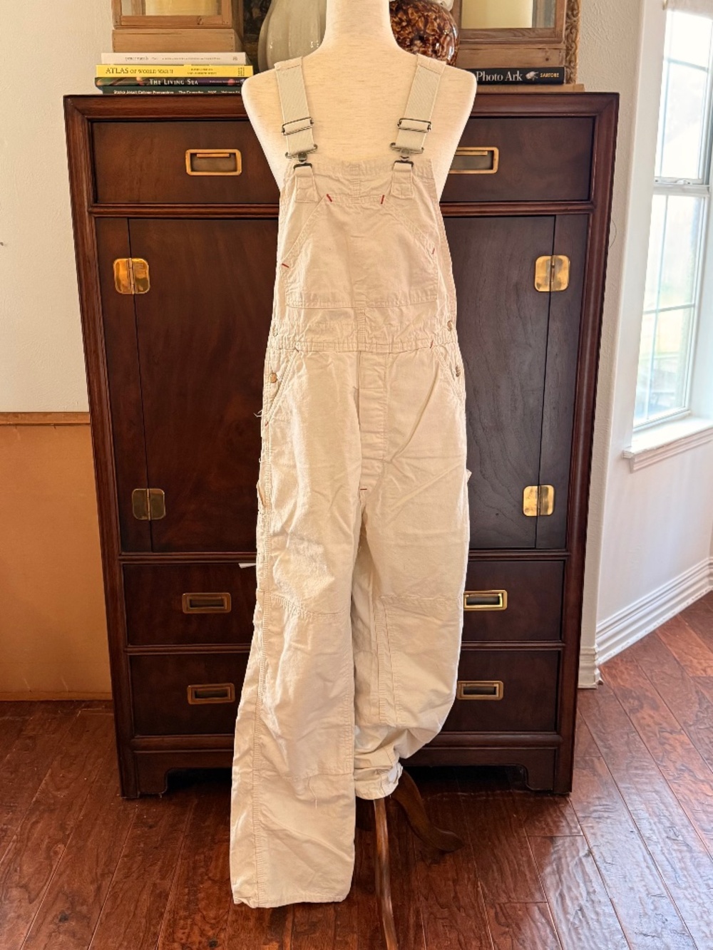 VTG Men’s Carhartt Overalls Denim Jean Bibs Carpenter Small *no size tag